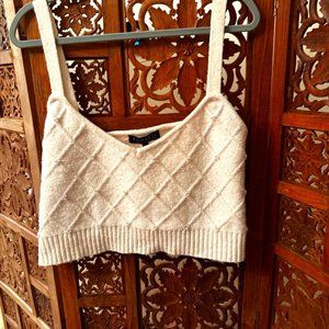 Eloquii Crop Knit Tank with Pearl Detail size 22/24